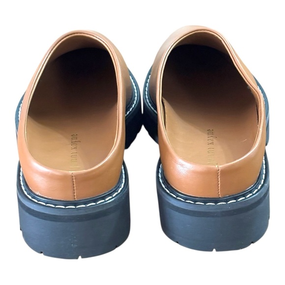 Jenni Kayne Leather Lug Mule Shoes Womens Size 7 Tan Brown Clog Slip On EU 37 - Picture 9 of 13